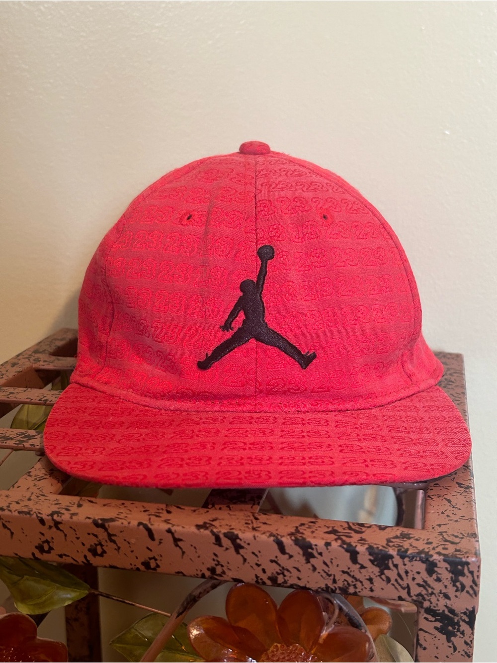 Air Jordan Jumpman 23 Youth SnapBack Adjustable Hat Cap Red 23 All Over
